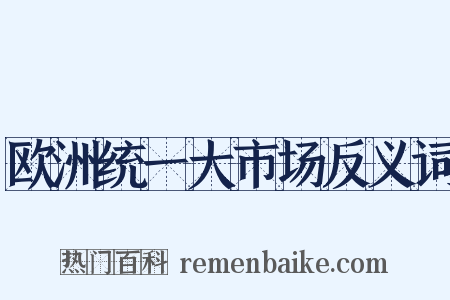 欧洲统一大市场反义词是什么意思的图片